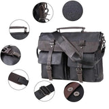 Tas Messenger Kulit PU Hitam Satchel