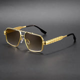 Gold Color Alloy Frame Sunglasses