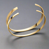 Minimalist Heptagon Design Cuff Bracelet
