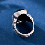 Retro Hollow Eternal Agate Ring