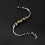 Gold Silver Double Color Chain Bracelet