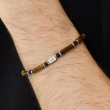 Retro Men's Tiger Eye Beads Bracelet