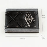 Dragon Rivet Black Leather Wallet