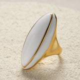 Minimalist Elongated Oval Signet Ring