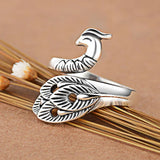 Retro Hollow Peacock Ring