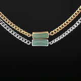 Collier cubain en acier inoxydable de mode