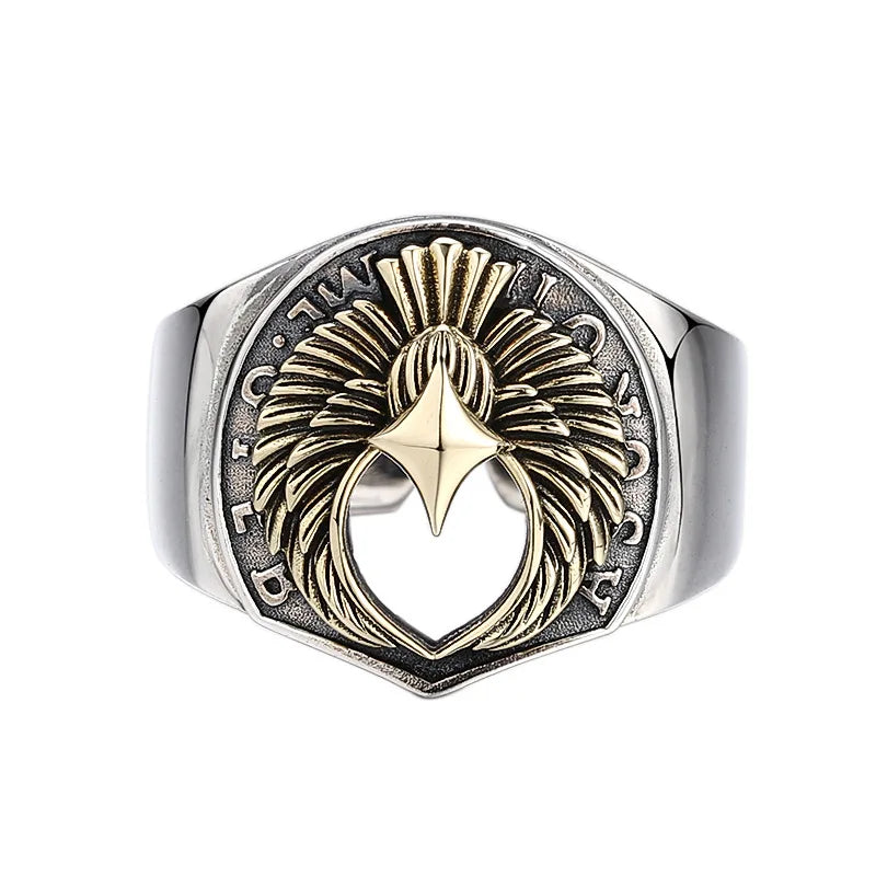 Contrast Colored Flying Eagle Ring