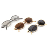 Small Oval Rhinestone Sunglasses