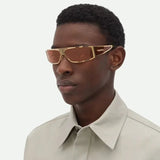 Lightweight Gold Square Sunglasses