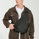 Black Multi-Pockets Crossbody Bag