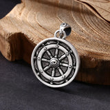 Skull Forged Round Pendant