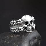 Neo-Gothic Sterling Silver Skull Ring