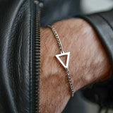 Geometric Shaped Chain Steel Bracelet