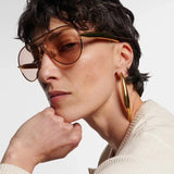 Modern Chic Gold Frame Sunglasses