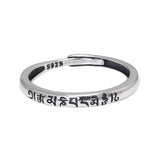 Tibetan Buddha Silver Ring