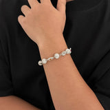 Rhinestone Sunflower Charm Bracelet