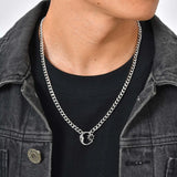 Trendy Moon Star Hollow Necklace