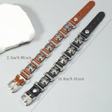 Classic Cross Metal Leather Bracelet