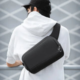 Premium Solid Black Crossbody Bag