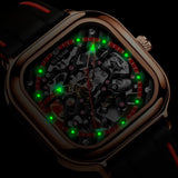 Square Mechanical Luminous Waterproof Watch