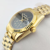 Letter and Number Design Gold Watch