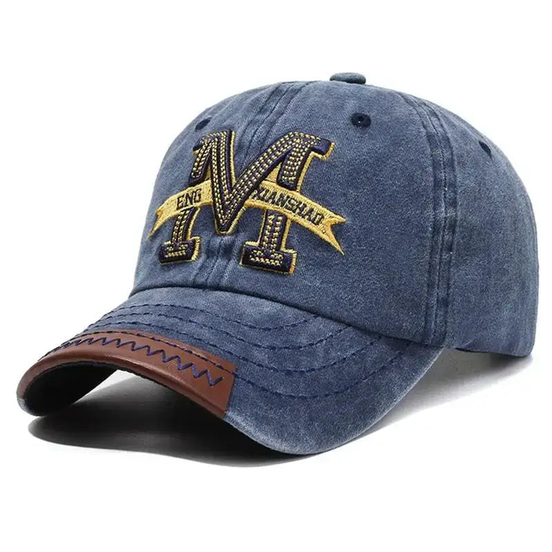 Denim Letter Patchwork Sport Cap