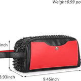 Black Red Rivet Patchwork Handbag