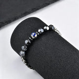 Evil Eye Stone Beads Chain Bracelet