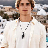 Natural Stone Adjustable Rope Necklace