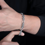 Neo-Gothic Steel Cuban Link Bracelet