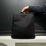 Black Hollow Out Pattern Backpack