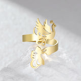 Eleganter offener Phoenix-Ring
