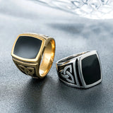 Gothic Centered Black Ring
