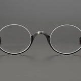 Retro Round Semi Rimless Frame Eyeglasses