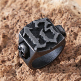Gothic Black 13 Skull Ring