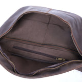 Braune Vintage Umhängetasche aus echtem Leder