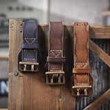 Vintage Genuine Leather Double-Pin Buckle Belt