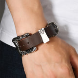 Rock Punk Style Large Buckle Bracelet