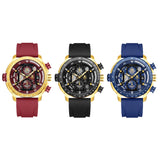 Skeleton Dial Chronograph Sports Watch