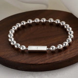 Silver Round Bead Bracelet
