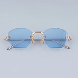 Japanese Style Rimless Alloy Sunglasses