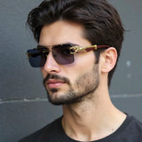 Golden Horse Stallion Rimless Sunglasses