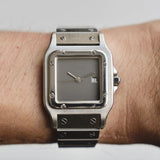 Numberless Silver Square Style Watch