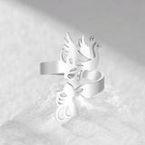 Eleganter offener Phoenix-Ring
