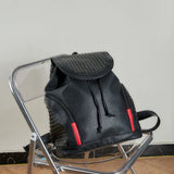 Rivet Black PU Leather Backpack