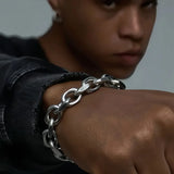 Stainless Steel Raw Cuban Chain Bracelet