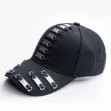 Metal Decoration Techwear Cap