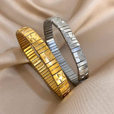 Stainless Steel Star Pattern Bangles Bracelet
