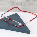 Half Round Magnet Shut Reading Eyeglasses