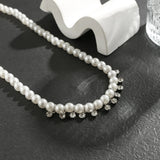 Hip-Hop Faux Pearl Beads Necklace